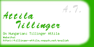 attila tillinger business card